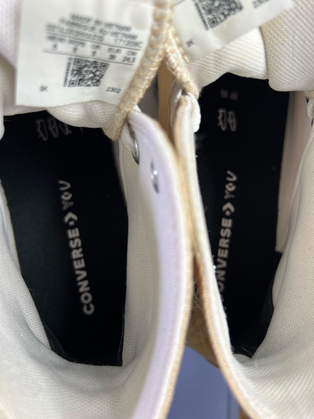 Converse Chuck Taylor All Star Lift Platform sneakers Unisex beige Women’s 8 EUC - Picture 7 of 7